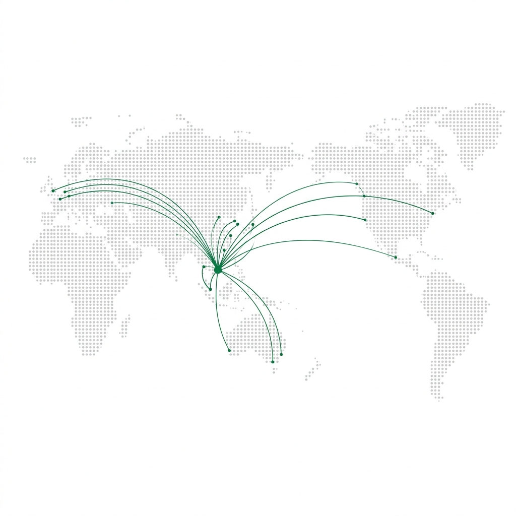 World Map Connections