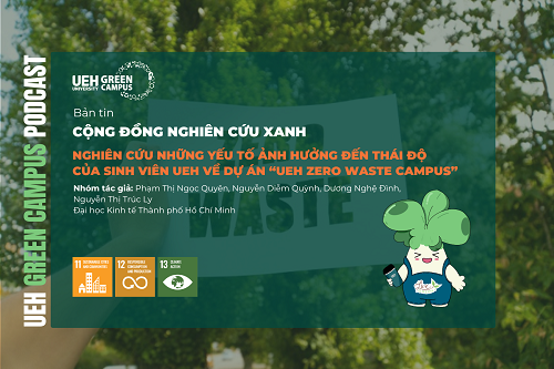 [Research Contribution] Nghiên cứu những yếu tố ảnh hưởng đến thái độ của sinh viên UEH về dự án “UEH Zero Waste Campus”