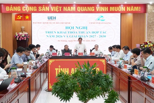 An Giang và Đại học Kinh tế Thành phố Hồ Chí Minh thúc đẩy hợp tác đến năm 2030
