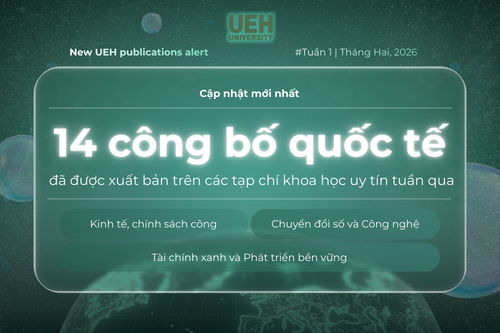 New UEH Publications Alert (Số 1 - Tháng 02/2026): UEH ghi nhận 14 công bố quốc tế trong tuần - Khẳng định năng lực nghiên cứu đa ngành và hội nhập