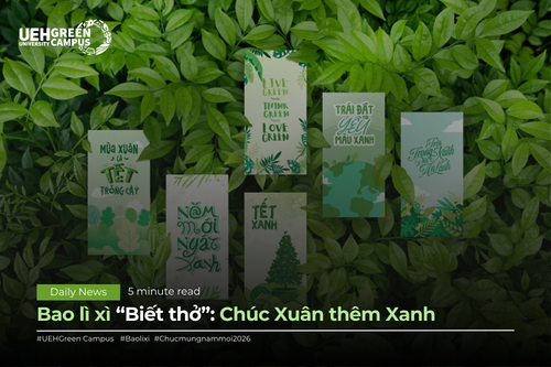 Bao lì xì “Biết thở”: Chúc Xuân thêm Xanh