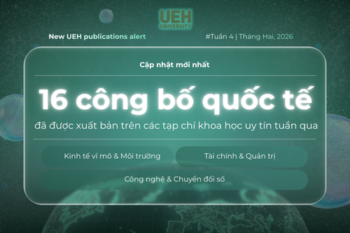 New UEH Publications Alert (Số 4 - Tháng 02/2026): UEH tiếp tục khẳng định năng lực nghiên cứu đa lĩnh vực - Từ lý thuyết nền tảng đến giải pháp phát triển bền vững