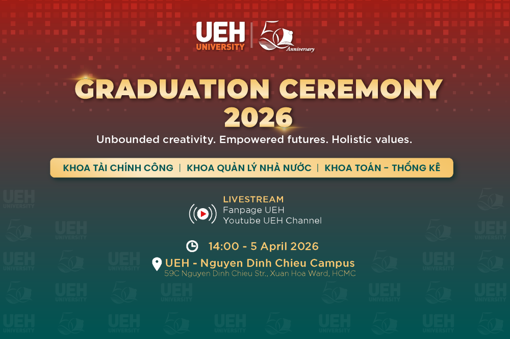 [LIVE] Lễ Tốt nghiệp UEH Khoa Tài chính công, Khoa Quản lý nhà nước và Khoa Toán - Thống kê