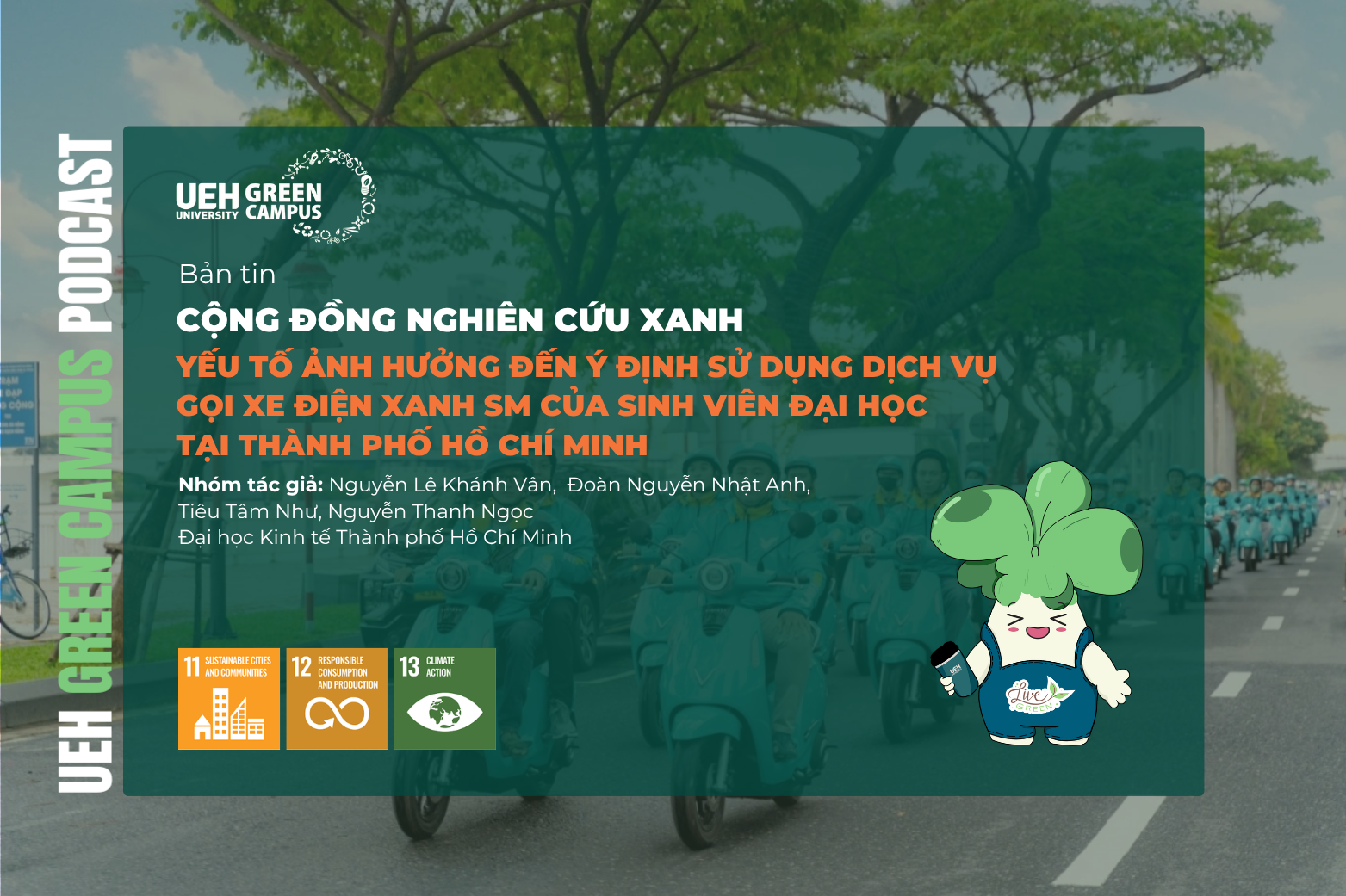 [Research Contribution] Các yếu tố ảnh hưởng đến ý định sử dụng dịch vụ gọi xe điện Xanh SM của sinh viên đại học tại Thành phố Hồ Chí Minh