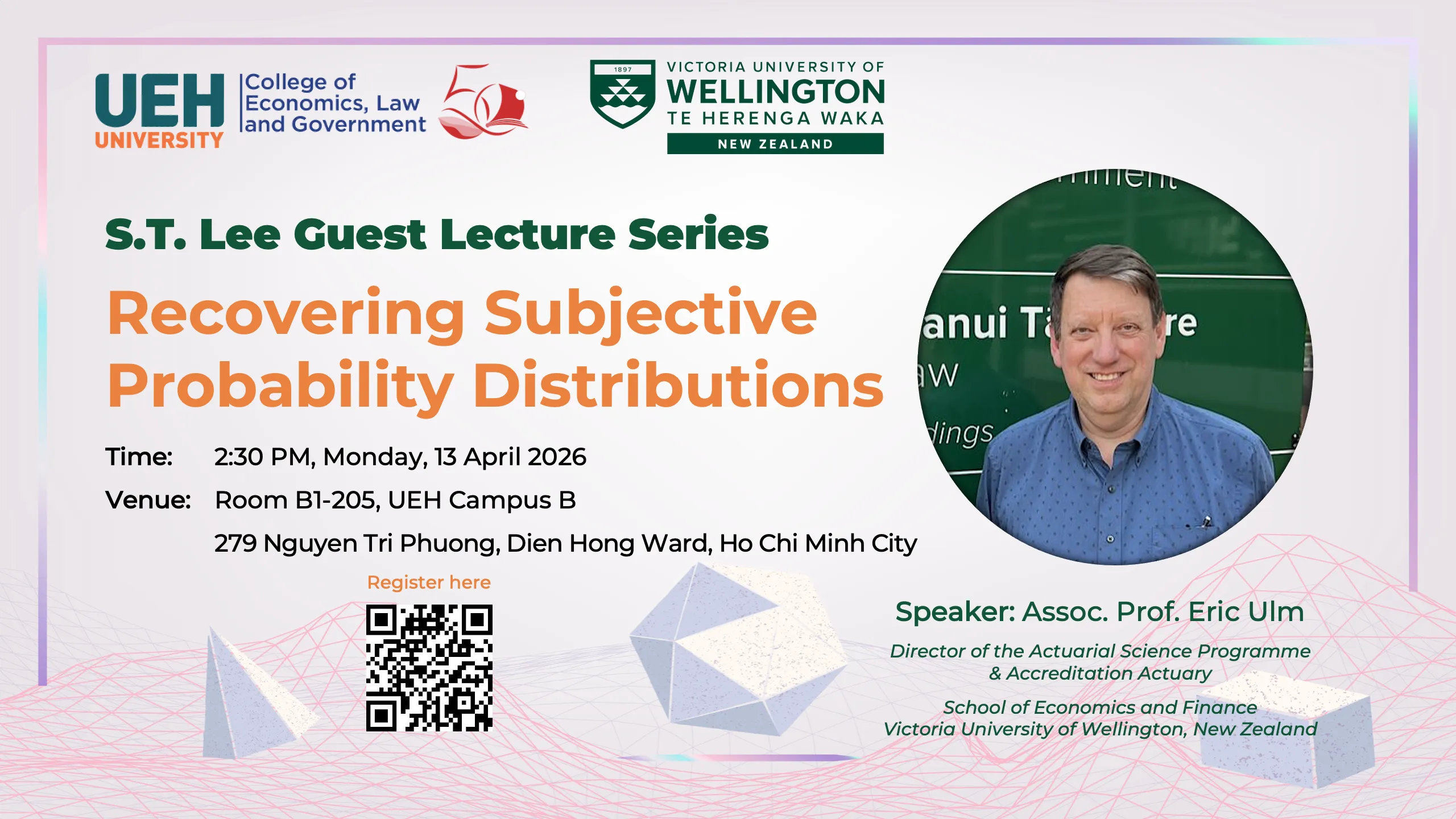 ST Lee Guest Lecture Series | Recovering Subjective Probability Distributions