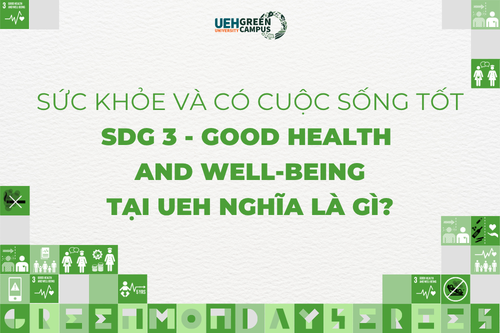 [Green Monday Series] Sức khỏe và có cuộc sống tốt (SDG 3 - Good Health and Well-being) tại UEH nghĩa là gì?
