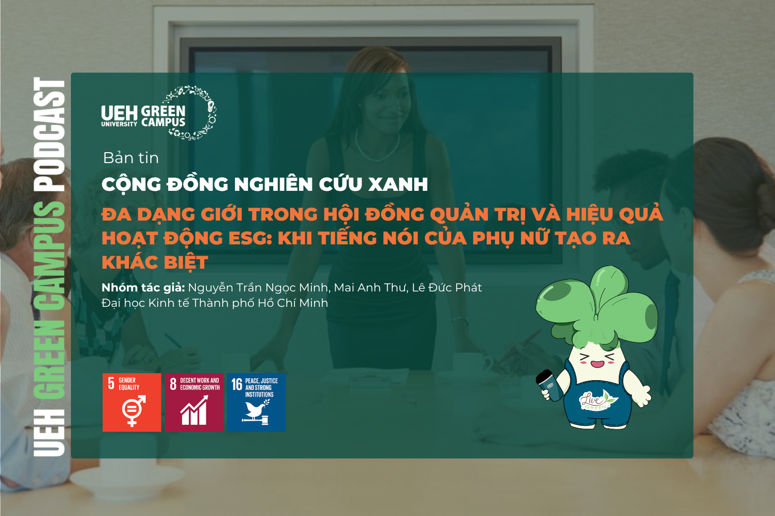 [Research Contribution] Đa dạng giới trong hội đồng quản trị và hiệu quả hoạt động ESG: Khi tiếng nói của phụ nữ tạo ra khác biệt
