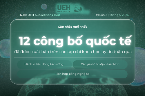 New UEH Publications Alert (Tuần 2 – Tháng 05/2026): Mở rộng biên độ liên ngành, kết nối tri thức cho phát triển bền vững