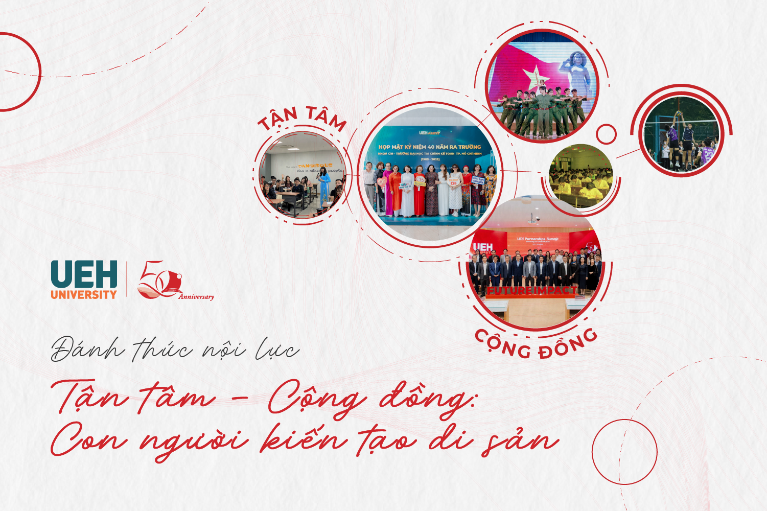 [UEH 50 năm] Đánh thức nội lực “Tận tâm - Cộng đồng”: Con người kiến tạo di sản