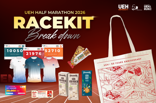 [UEH 50] Công bố trọn bộ Race Kit “Di sản” của UEH Half Marathon 2026