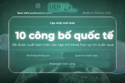 New UEH Publications Alert (Tuần 3 – Tháng 05/2026): Thúc đẩy tư duy liên ngành, hướng tới chuyển đổi xanh và phát triển bền vững