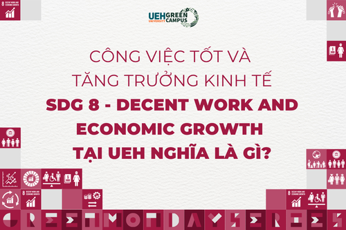 [Green Monday Series] Công việc tốt và tăng trưởng kinh tế (SDG 8 - Decent Work and Economic Growth) tại UEH nghĩa là gì?