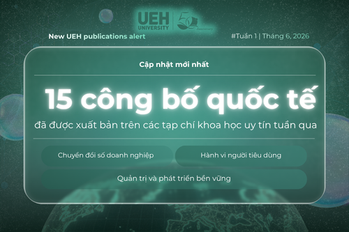 New UEH Publications Alert (Tuần 1 – Tháng 06/2026): Dấu ấn liên ngành từ pháp lý số, trí tuệ nhân tạo đến du lịch tuần hoàn