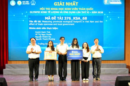 Sinh viên UEH tranh tài tại Hội thi Khoa học sinh viên toàn quốc “Olympic Kinh tế lượng và Ứng dụng” năm 2026