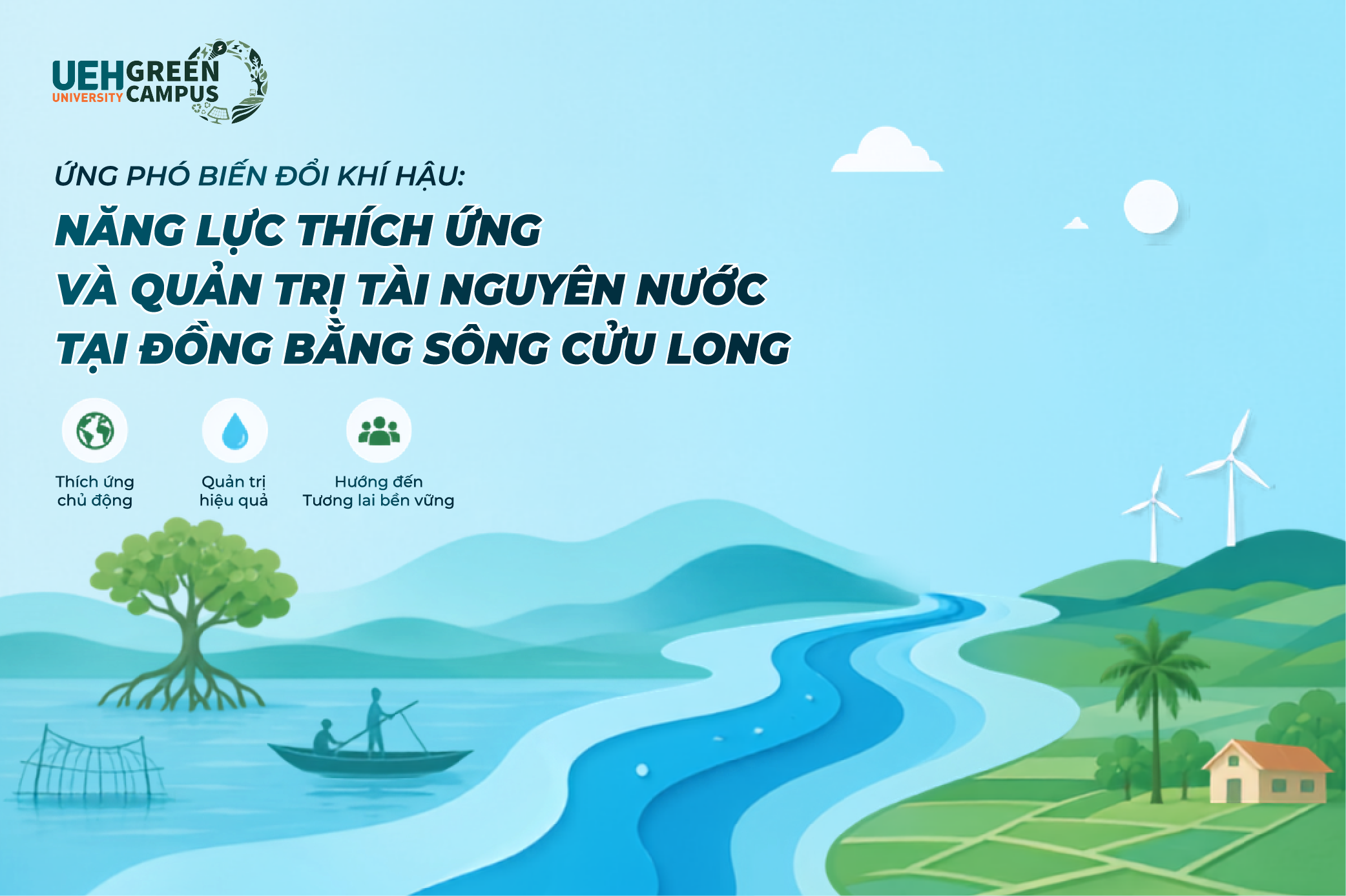 [Green Vibe Only] Ứng phó biến đổi khí hậu: Năng lực thích ứng và quản trị tài nguyên nước tại Đồng bằng sông Cửu Long