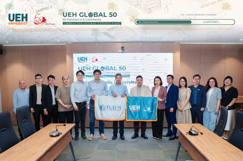 [UEH 50 Global Partners] UEH và FJCU tăng cường hợp tác học thuật, mở rộng cơ hội học tập quốc tế cho người học