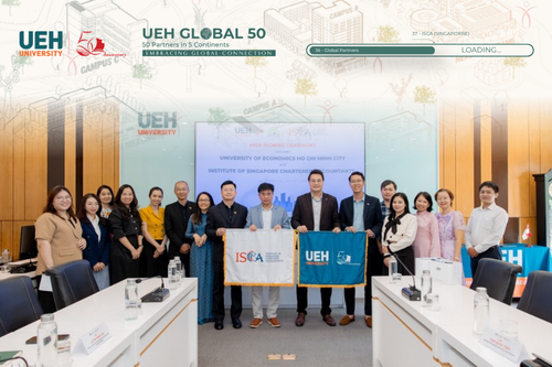 [UEH 50 Global Partners] UEH và ISCA ký kết hợp tác phát triển các chương trình chứng chỉ nghề nghiệp về phát triển bền vững