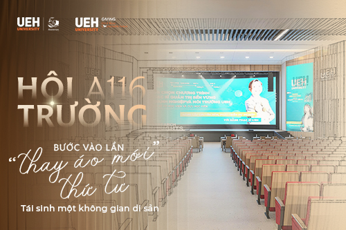 [UEH 50 năm] Hội trường A116 bước vào lần “thay áo mới” thứ tư: Tái sinh một không gian di sản