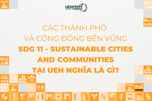 [Green Monday Series] Đóng góp vào các thành phố và cộng đồng bền vững (SDG 11 - Sustainable Cities and Communities) tại UEH nghĩa là gì?