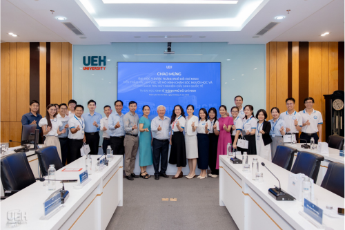 UEH đón tiếp Đại học Y Dược Thành phố Hồ Chí Minh đến trao đổi về mô hình chăm sóc người học và chính sách thu hút nghiên cứu sinh quốc tế