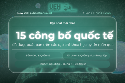 New UEH Publications Alert (Tuần 5 – Tháng 07/2026): Đột phá liên ngành từ đổi mới công nghệ đến phát triển bền vững