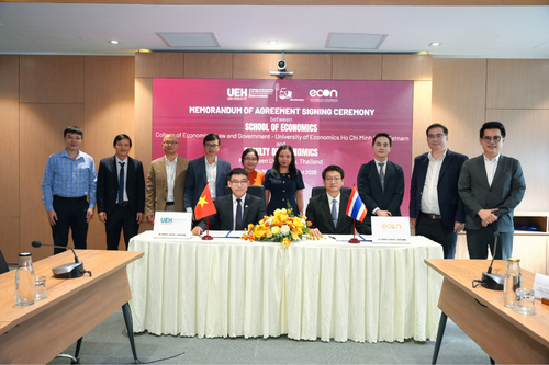 Lễ ký kết MOA giữa Khoa Kinh tế UEH - CELG và Khoa Kinh tế - Đại học Khon Kaen (Thái Lan)