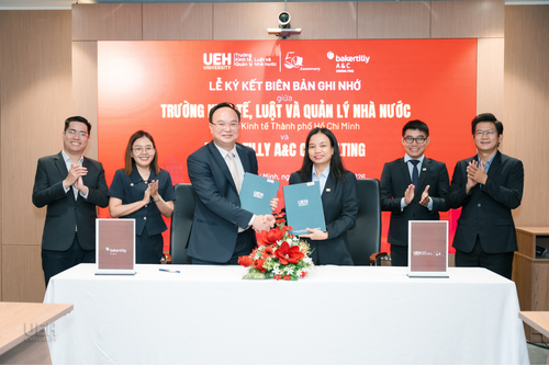 Lễ ký kết MOU và MOA giữa UEH-CELG, Khoa Kinh tế và Công ty TNHH Tư vấn A&C (Baker Tilly A&C)