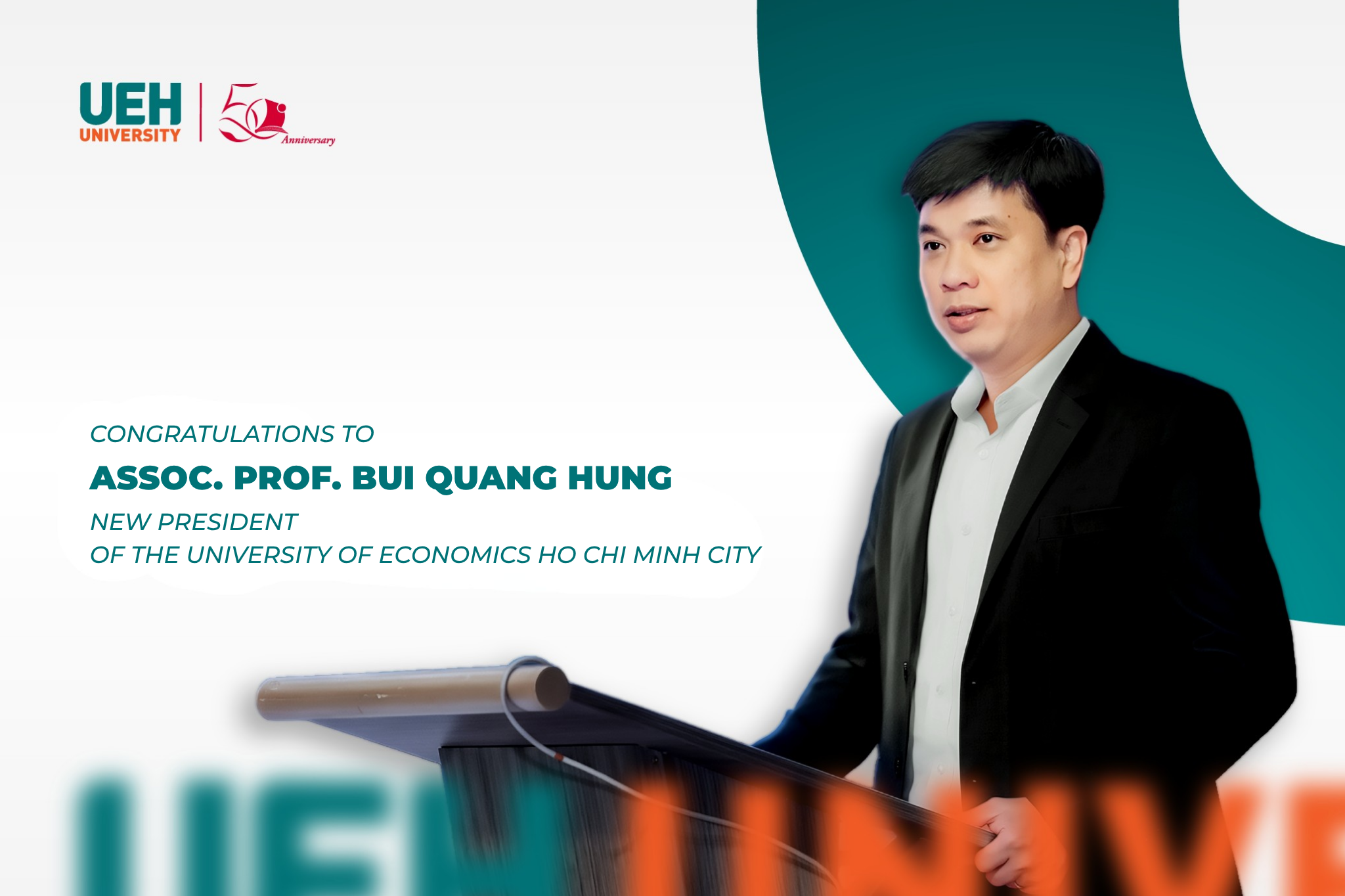 Assoc. Prof. Bui Quang Hung appointed President of the University of Economics Ho Chi Minh City