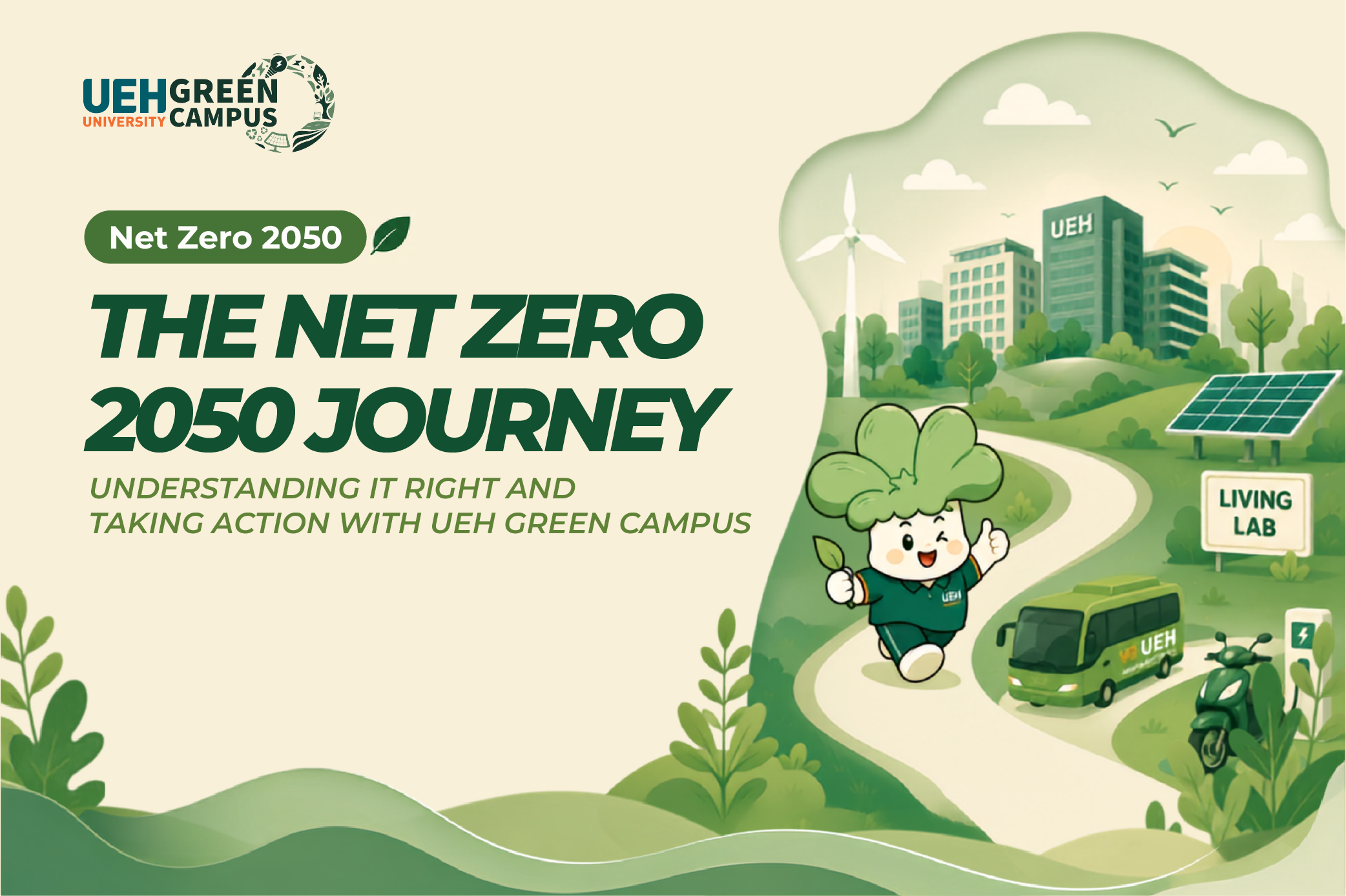 [Green Vibe Only] The Net Zero 2050 Journey: Understanding it right and taking action with UEH Green Campus