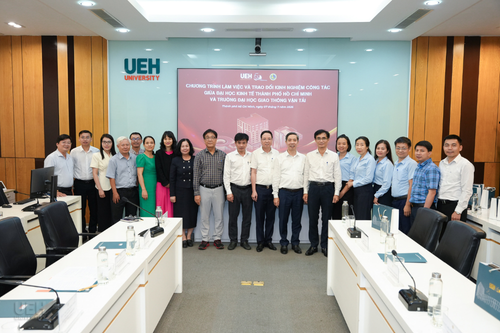 University of Economics Ho Chi Minh City (UEH) exchanges experiences with the University of Transport and Communications (UTC) on university governance