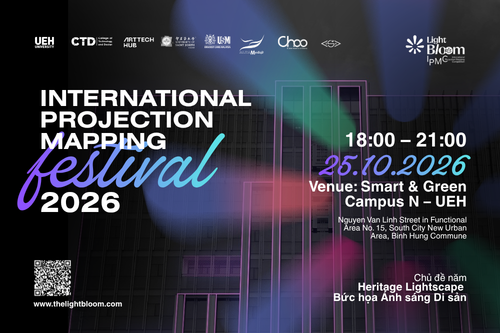 UEH organizes the International Projection Mapping Festival 2026: Honoring cultural heritage through the Art of International Projection Mapping